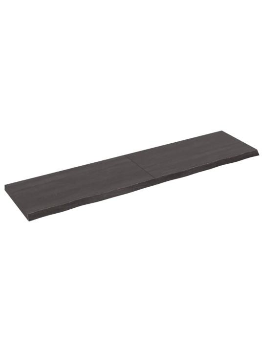Stolní deska tmavě hnědá 160x40x(2-4)cm ošetřený masivní dub