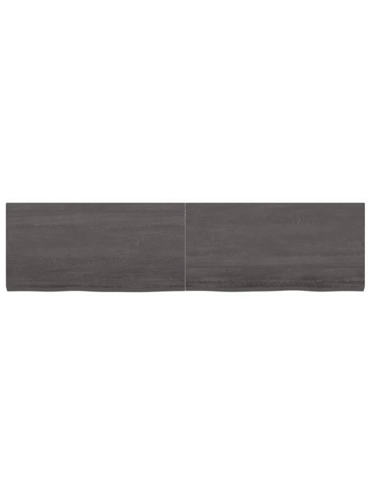 Stolní deska tmavě hnědá 160x40x(2-4)cm ošetřený masivní dub
