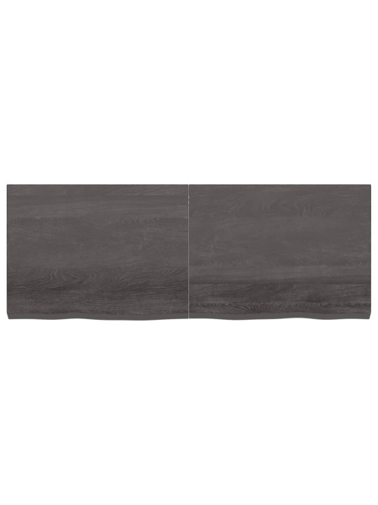 Stolní deska tmavě hnědá 160x60x(2-6)cm ošetřený masivní dub
