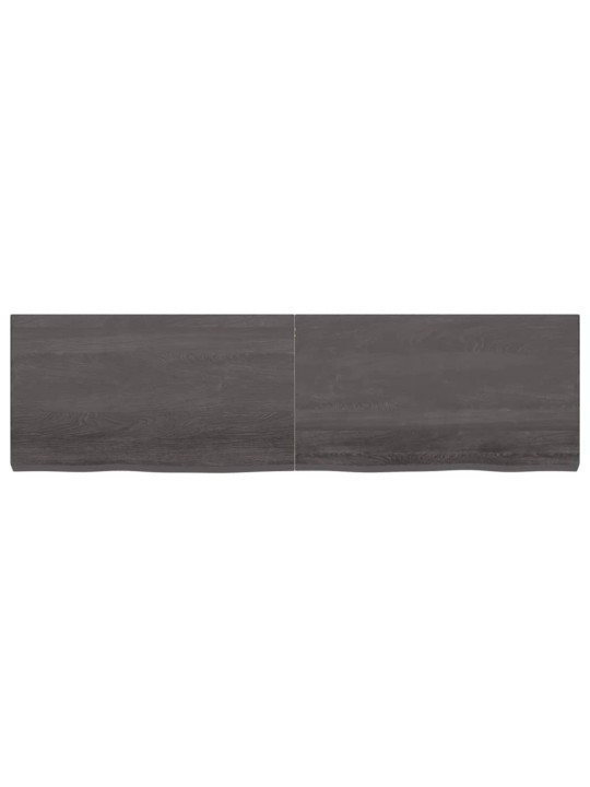 Stolní deska tmavě hnědá 180x50x(2-6)cm ošetřený masivní dub