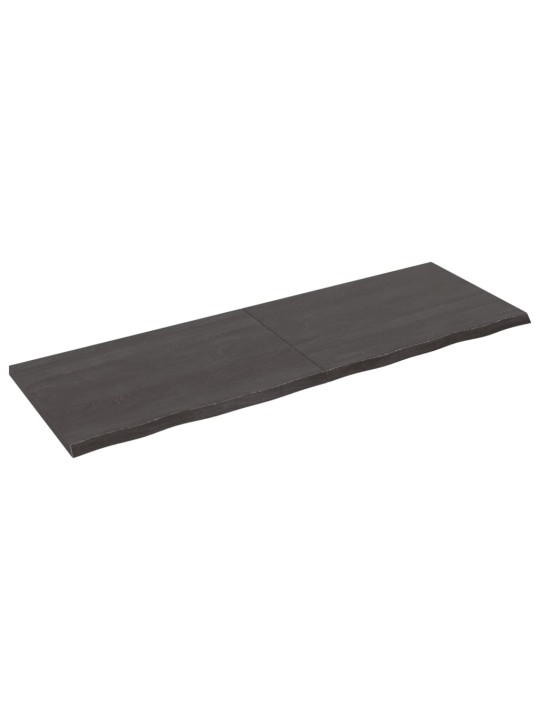 Stolní deska tmavě hnědá 180x60x(2-4)cm ošetřený masivní dub