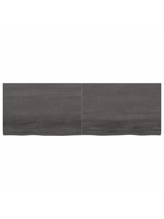 Stolní deska tmavě hnědá 180x60x(2-4)cm ošetřený masivní dub