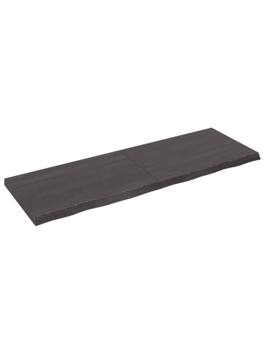 Stolní deska tmavě hnědá 180x60x(2-6)cm ošetřený masivní dub