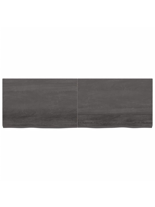 Stolní deska tmavě hnědá 180x60x(2-6)cm ošetřený masivní dub