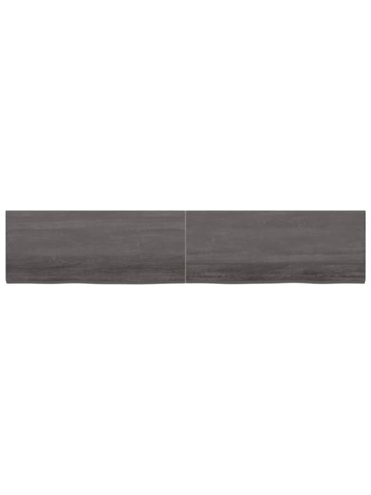 Stolní deska tmavě hnědá 200x40x(2-4)cm ošetřený masivní dub