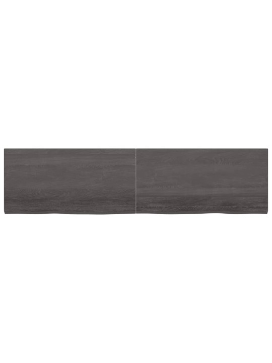Stolní deska tmavě hnědá 200x50x(2-4)cm ošetřený masivní dub