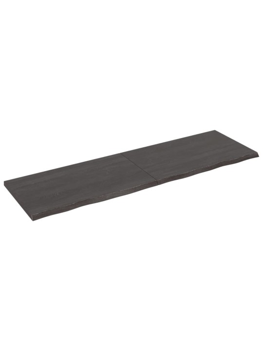 Stolní deska tmavě hnědá 200x60x(2-4)cm ošetřený masivní dub
