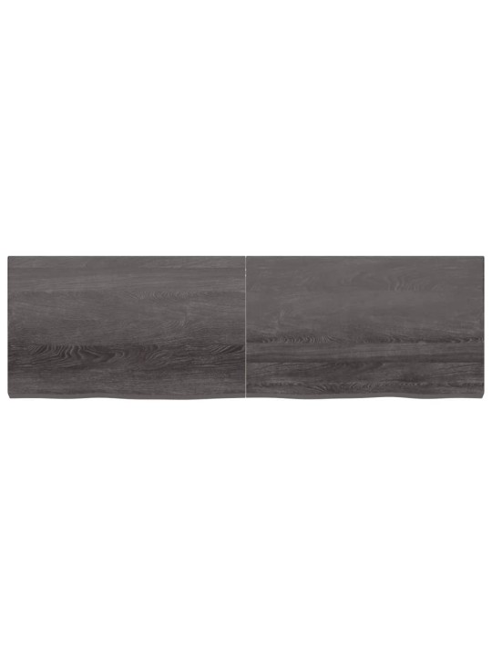 Stolní deska tmavě hnědá 200x60x(2-6)cm ošetřený masivní dub