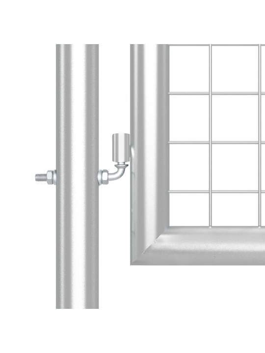 Zahradní branka s pletivem stříbrná 300x175 cm pozinkovaná ocel