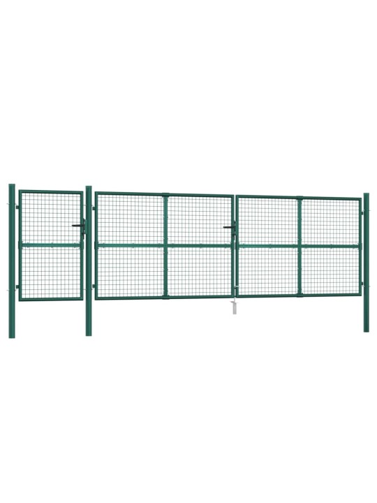 Zahradní branka s pletivem zelená 500 x 175 cm pozinkovaná ocel