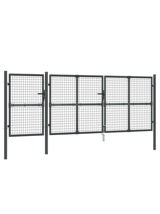 Zahradní branka s pletivem antracit 400x175 cm pozinkovaná ocel