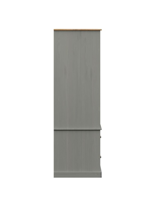 Šatní skříň VIGO šedá 90 x 55 x 170 cm masivní borové dřevo
