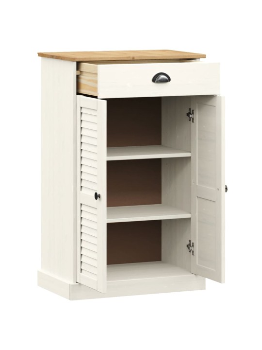Botník VIGO bílý 60 x 35 x 96 cm masivní borové dřevo