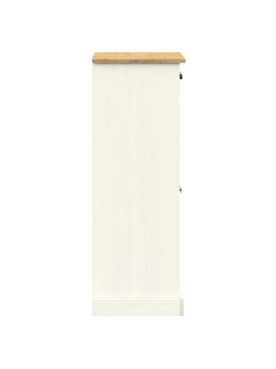 Botník VIGO bílý 60 x 35 x 96 cm masivní borové dřevo
