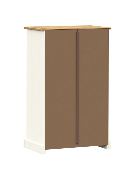 Botník VIGO bílý 60 x 35 x 96 cm masivní borové dřevo