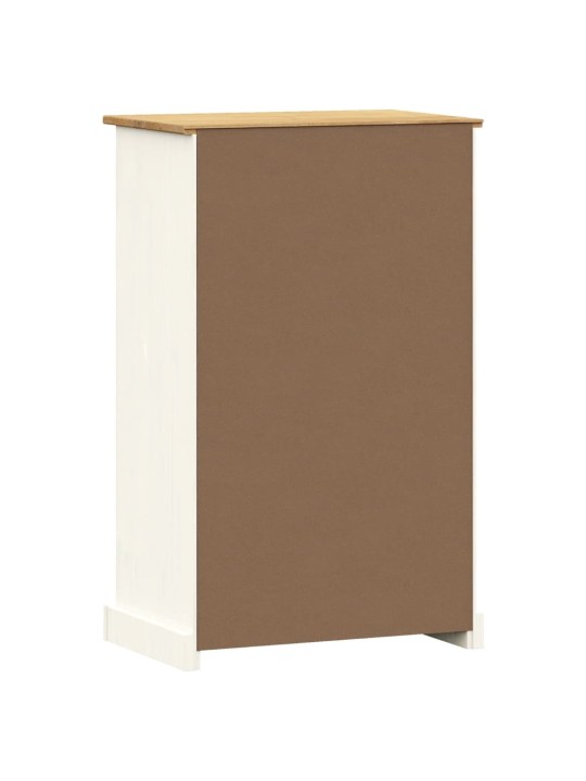 Botník VIGO 60 x 35 x 96 cm bílý masivní borové dřevo