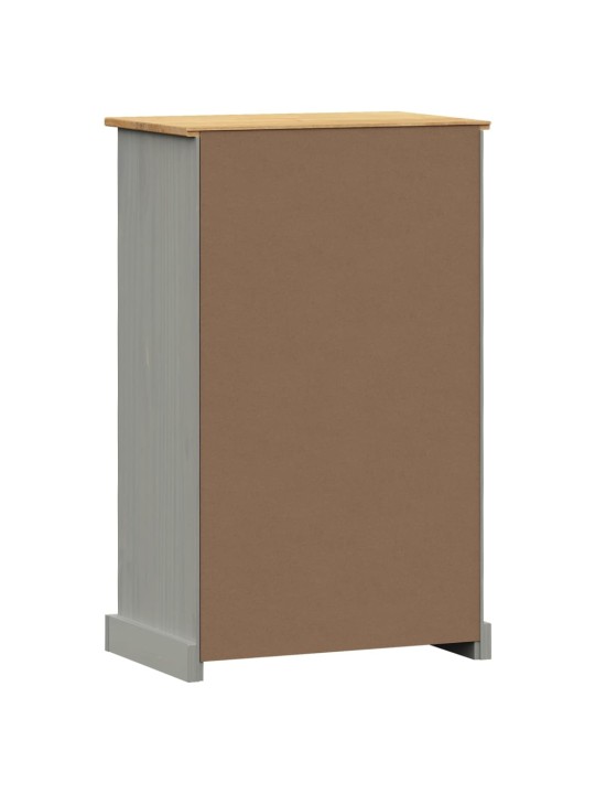 Botník VIGO 60 x 35 x 96 cm šedý masivní borové dřevo