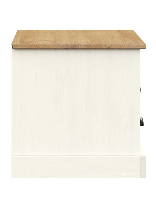 TV stolek VIGO bílý 106 x 40 x 40 cm masivní borové dřevo