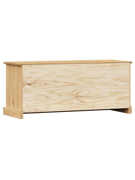 Lavice s botníkem vigo 106 x 35 x 45 cm masivní borové dřevo