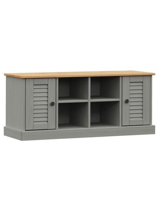 Lavice s botníkem VIGO šedá 106x35x45 cm masivní borové dřevo