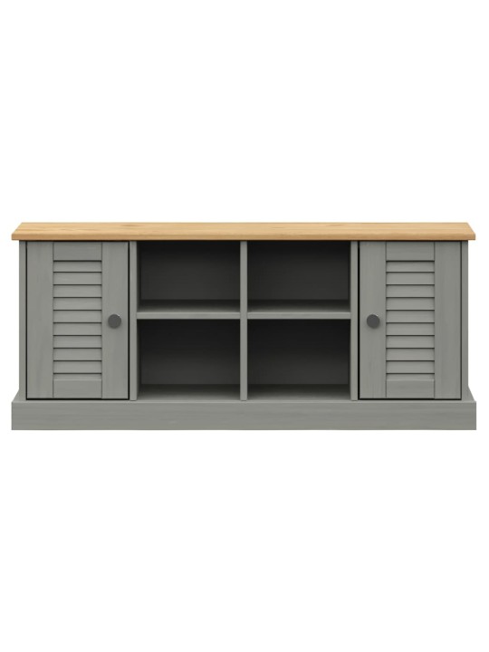 Lavice s botníkem VIGO šedá 106x35x45 cm masivní borové dřevo