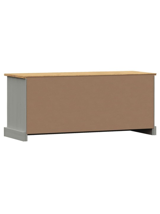 Lavice s botníkem VIGO šedá 106x35x45 cm masivní borové dřevo