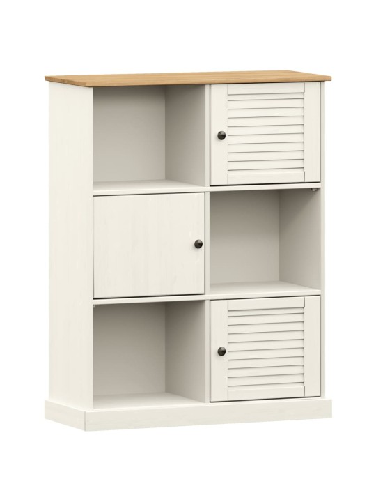Knihovna vigo bílá 90 x 35 x 114,5 cm masivní borové dřevo