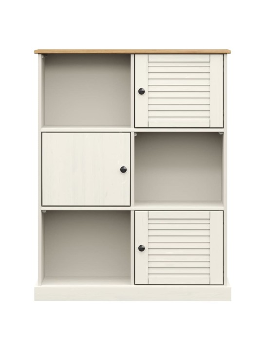 Knihovna vigo bílá 90 x 35 x 114,5 cm masivní borové dřevo
