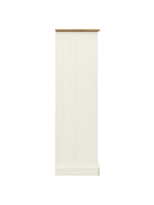 Knihovna vigo bílá 90 x 35 x 114,5 cm masivní borové dřevo