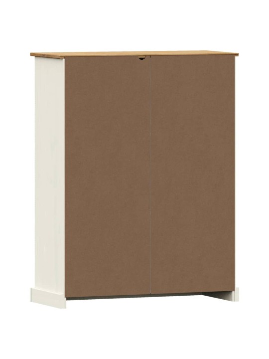Knihovna vigo bílá 90 x 35 x 114,5 cm masivní borové dřevo