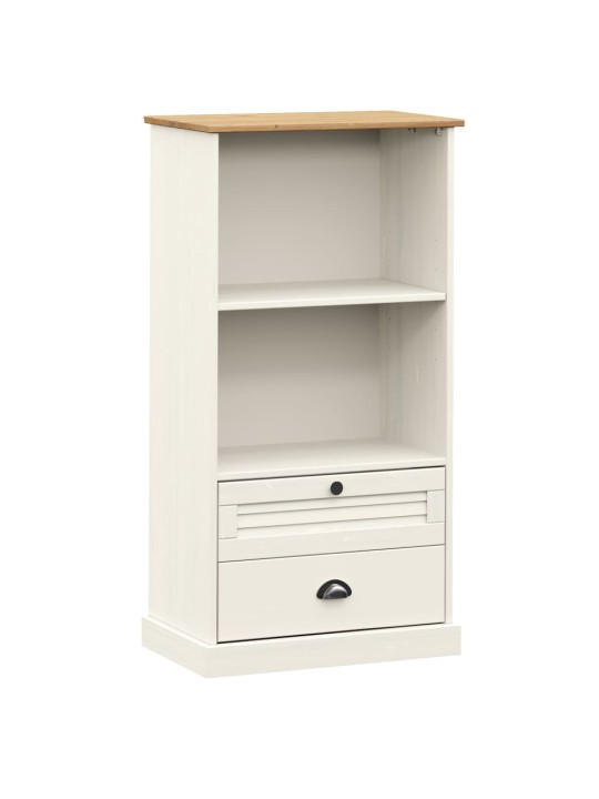 Knihovna VIGO bílá 60 x 35 x 114,5 cm masivní borové dřevo