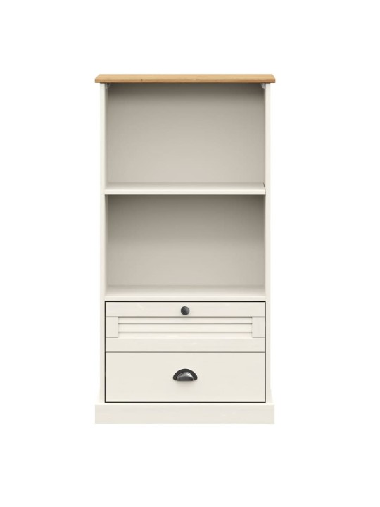 Knihovna VIGO bílá 60 x 35 x 114,5 cm masivní borové dřevo