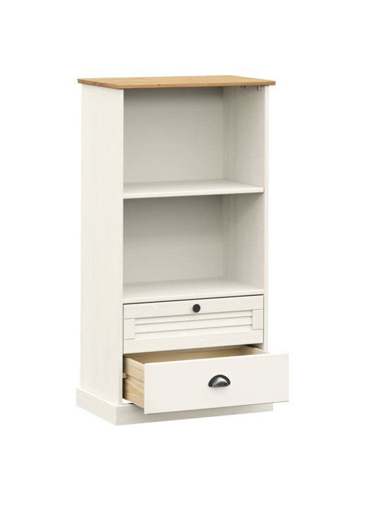 Knihovna VIGO bílá 60 x 35 x 114,5 cm masivní borové dřevo