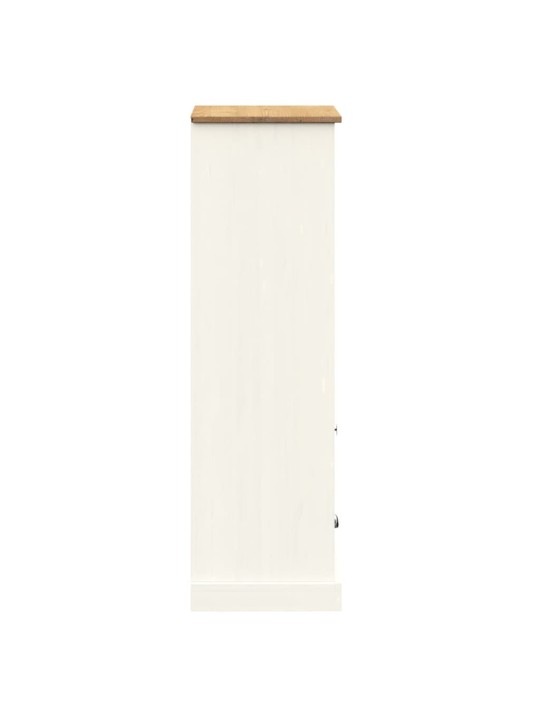 Knihovna VIGO bílá 60 x 35 x 114,5 cm masivní borové dřevo