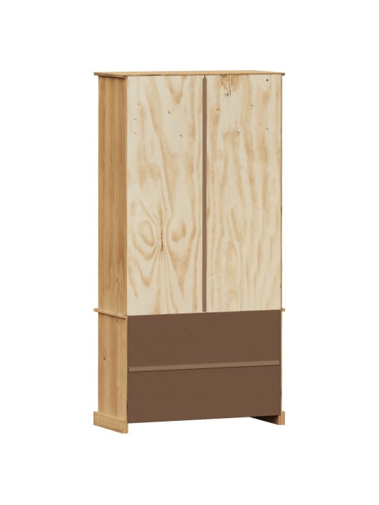 Prosklená vitrína VIGO 85 x 35 x 170 cm masivní borové dřevo
