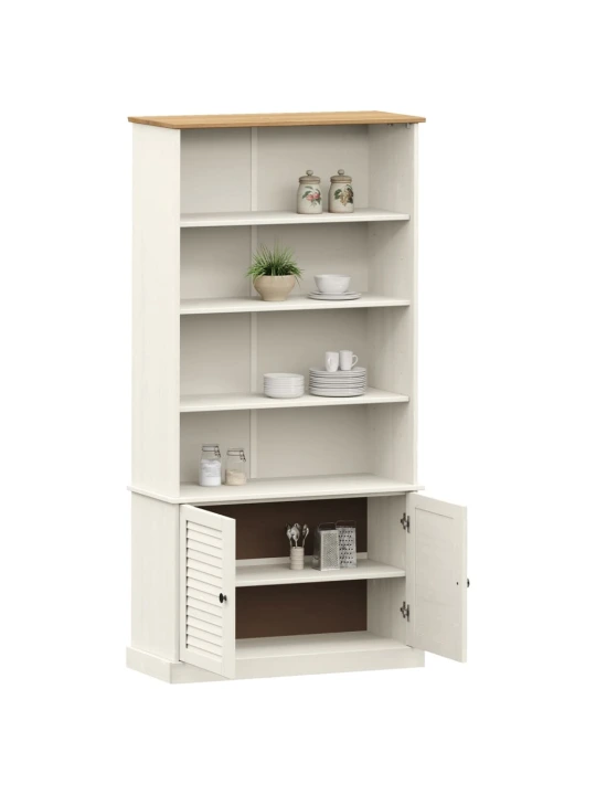 Knihovna VIGO bílá 85 x 35 x 170 cm masivní borové dřevo
