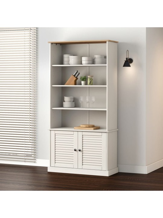 Knihovna VIGO bílá 85 x 35 x 170 cm masivní borové dřevo