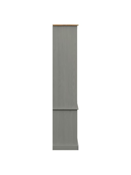 Knihovna VIGO šedá 85 x 35 x 170 cm masivní borové dřevo