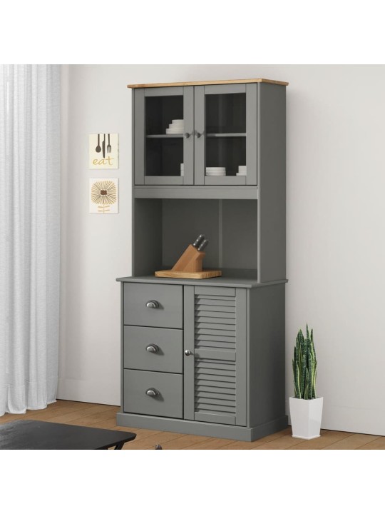 Horní díl na toaletní stolek VIGO šedý 78x30x100 cm borovice