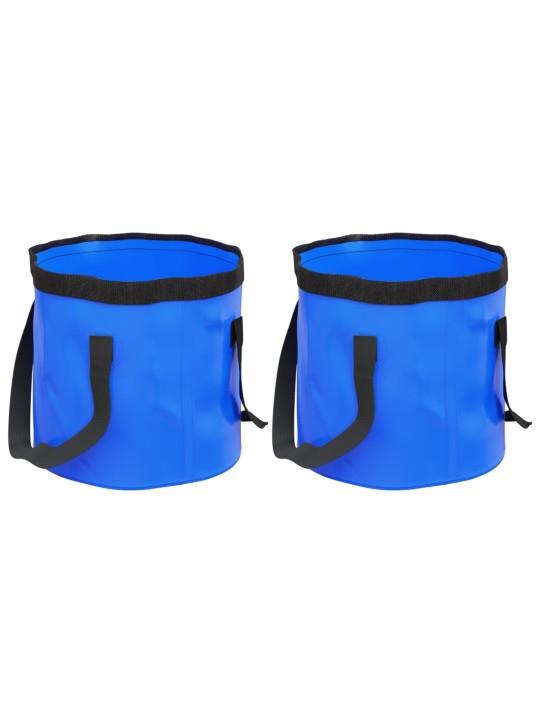 Skládací kbelíky 2 ks modré 30 l PVC