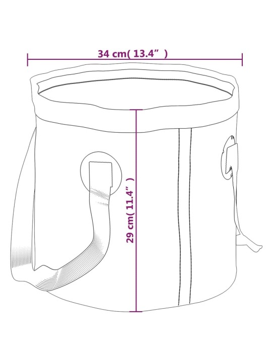 Skládací kbelíky 2 ks modré 30 l PVC