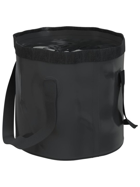 Skládací kbelíky 2 ks černé 20 l PVC