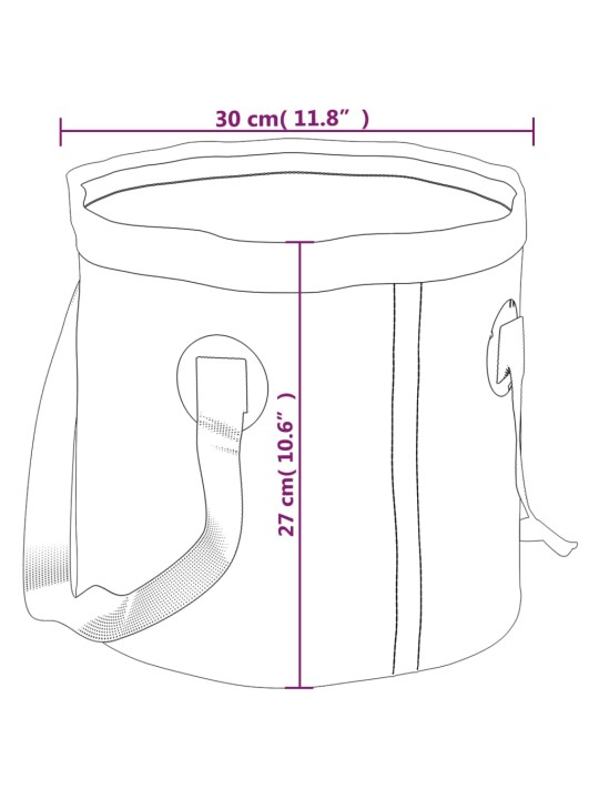 Skládací kbelíky 2 ks černé 20 l PVC