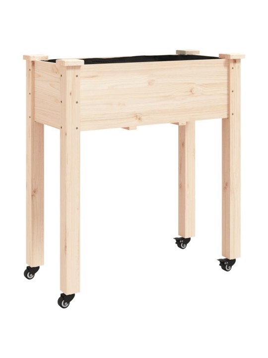 Truhlík na kolečkách s vložkou 71x37x80cm masivní jedlové dřevo