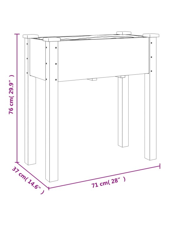 Truhlík na kolečkách s vložkou 71x37x80cm masivní jedlové dřevo