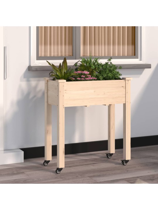 Truhlík na kolečkách s vložkou 71x37x80cm masivní jedlové dřevo
