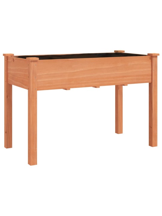 Truhlík na kolečkách s vložkou hnědý 118x59x80 cm masivní jedle