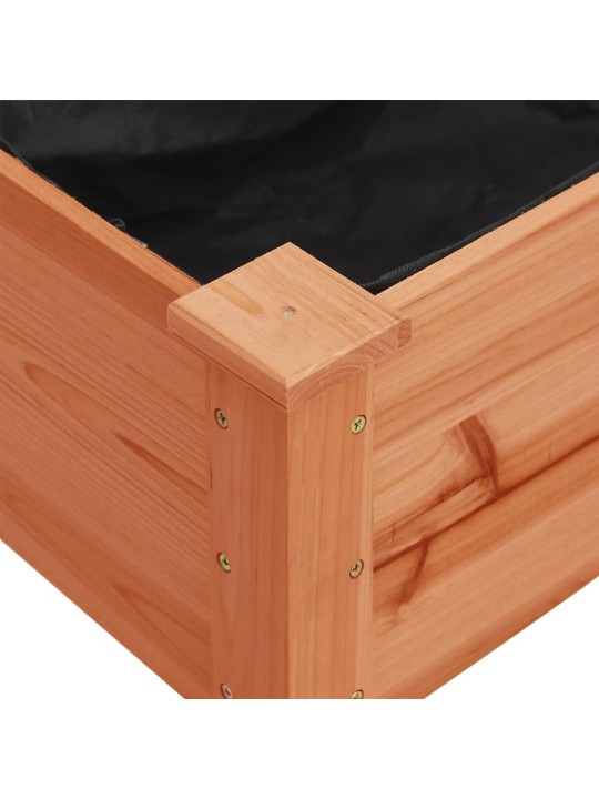 Truhlík na kolečkách s vložkou hnědý 118x59x80 cm masivní jedle
