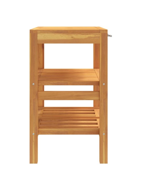Koupelnová skříňka se 2 policemi 74 x 45 x 75 cm masivní dřevo