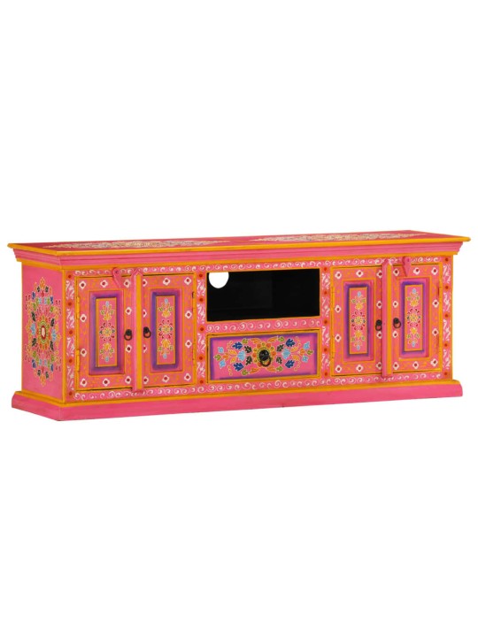 TV skříňka růžová 110 x 30 x 40 cm masivní mangovníkové dřevo